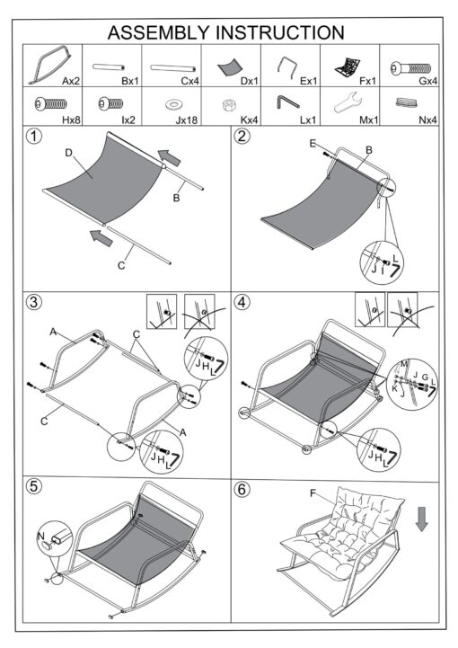 Ghế bập bênh thư giãn Xfurniture C203 - Hình ảnh 6
