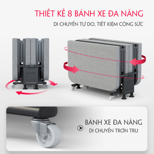 Giường gấp 4 khúc Xfurniture B002 - Hình ảnh 4